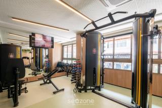 Acomodações completas em prédio com piscina a 270m da Praia da Barra - CAOa - 3