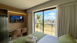 Flat pé na areia com varanda e vista mar - 8