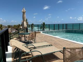 Flat NOVO 1Qt VISTA Mar, RoofTop Piscina na Beira Mar - 0