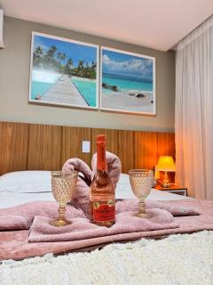 Magnífico APARTAMENTO de Charme - 3 quartos AR CONDICIONADOS SPLIT - Beira Mar, 2 banheiros, 2 Vagas Garagem, 4 Varandas, 2 Elevadores, Redes para Descanso, Wi-Fi, Air Fryer, Disney Plus, HBO Max, Guarda Sol, Cadeiras de Praia e Caixa Térmica - 9