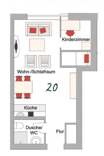 Ferienwohnung NW 20 mit Terrasse - 1