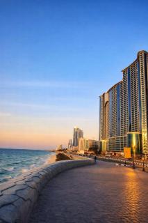 Beachfront Holiday Private Entire Apartment - Jacuzzi, Sauna, Pool, GYM, AJMAN CORNICHE RESIDENCE TOWER - 0