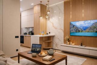 Nest One Luxe, Элитные апартаменты с балконом и видом на фонтан Tashkent City Park 008 - 8