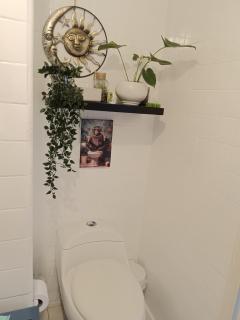 Habitación con cama doble, baño privado y patio - 6