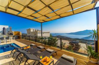 Luxury Sea View Villa with Private Heated Pool & Outdoor Pool in Kalkan - 4