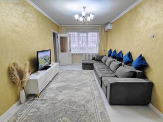 2-room apartment near MEGA Alma-Ata shopping center, park & river - 0