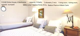 PARIS AUTHENTIC HOUSE Entier 1920's House, For Groups, Métro Line 7 station Porte d'Ivry - 0