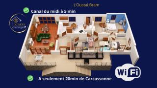 L'Oustal 3 chambres avec grand jardin parking gratuit - 8