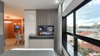 Estúdio Luxuoso no Vertigo com Smart TV na Cama - 7