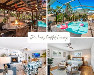 Twin Oaks Coastal Luxury, Top 1 Percent of Homes, 5 Min to Beach, Tiki Caribbean Lanai, Heated Pool - 0