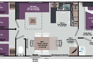 Mobil Home avec Terrasse à Saint-Boil pour 6 personnes - API-1-52-1145 - 3