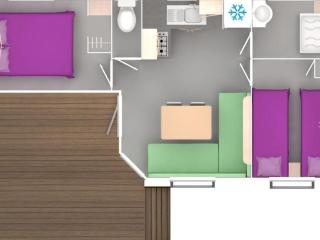 Mobil-home confortable avec terrasse pour 4 personnes - API-1-52-1059 - 1
