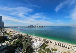 Panoramic sea view from new 2BD in La Vie JBR - 0