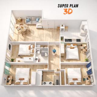 Le cocon urbain - Modern 4BR Apartment with Free Parking, High-Speed Wifi, Quick Access to A6 & N7 - Evry-Courcouronnes - 8