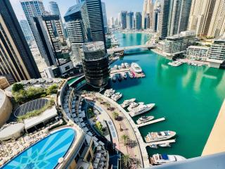 JW Marriott Adress and Intercontinental hotel Apartment Full Marina View with Balcony, Marina Mall, Large 1 Bedroom Apartment and studio , Kitchen, 2 Toilets, 1 Parking, Swimming pool and Gym free access, Paid breakfast - 1