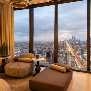 Luxury 3BR apartment in a tower overlooking the financial towers - 0