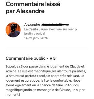 La Casita Jaune avec vue sur mer & jardin tropical - 9