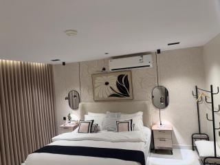 شقه غرفتين نوم مع صاله مع مدفه - 6