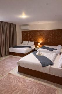 Hathor palace pyramids view - 7