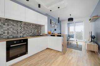 Modern Grey Apartment Close to the Centre of Rzeszów Perfect for Remote Work by Noclegi Renters - 2