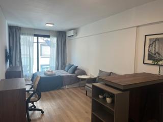 Modern apartment with balcony and desk for students - 3