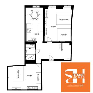 90 qm BUSINESS & GROUP Apartment I Altstadt I 6 Schlafplätze in 3 Betten I 2 Arbeitsplätze I WIFI & LAN I Fitness I Self Check-in - 2
