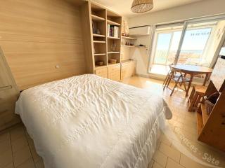 Studio cabine avec loggia et terrasse, 1er ligne et vue mer pour 4 personnes - Sète - 8