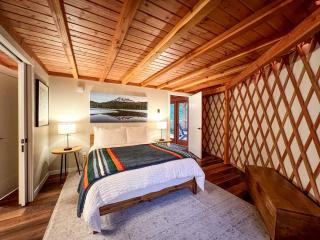 Modern Forest Yurt with Firepit & Skylit Dome near Carson, Washington - 3