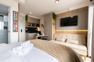 Studio Aconchegante e Central com Piscina, Academia e Coworking - 1