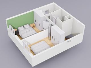 5mn RER D-T12, 2 bedrooms, Undergroung Private Parking, up to 6 persons - 3