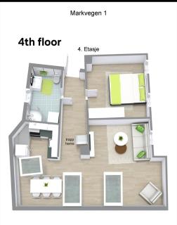 Topp floor apartment with one bedroom & a loft - 4