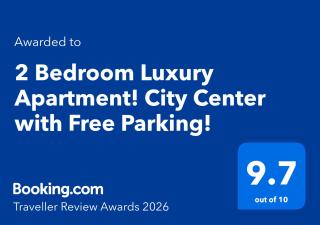 2 Bedroom Luxury Apartment! City Center with Free Parking! - 9