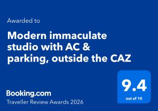Modern immaculate studio with AC & parking, outside the CAZ - 8