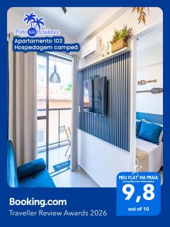 Premiado Flat no Centro com 1 Quarto e varanda - 50m Piscinas das Naturais - 8