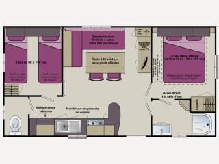 Mobil home confortable avec terrasse au camping Saint-Cybranet - API-1-52-1261 - 4