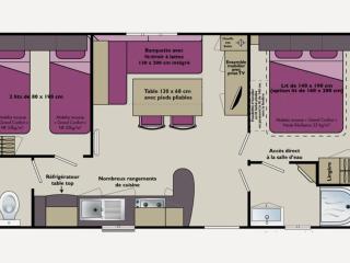 Mobil-home confortable avec terrasse - 6 personnes - API-1-52-1282 - 4