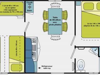 Mobile-home 33m² pour 4 pers à Champagnac-le-Vieux - API-1-52-1355 - 3