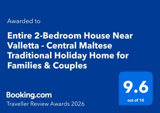 Very Central 2-Bedroom House Near Valletta - Yellow - Perfect for Discovering Malta - Bus Stops Outside & Adjoining Cafeteria - 9