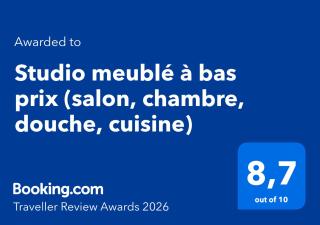 Studio meublé à bas prix (salon, chambre, douche, cuisine) - 1