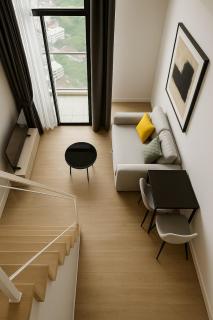 High-Ceiling Loft Suite Rama 9 Design Apartment - 7