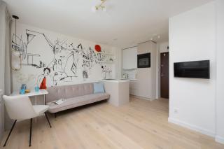 Unique Studio for Remote Work in Warsaw Center with City View by Noclegi Renters - 2