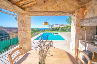 Cabris, Mas provençal 6p, 3ch, AC, piscine, vue - 0