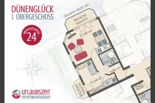 Dünenglück, Ferienwohnung 24 - 1