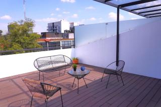 Linda terraza en la vibrante Roma Norte - 4