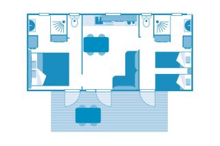 Cottage 4p 2Bdrms AirCon - 2