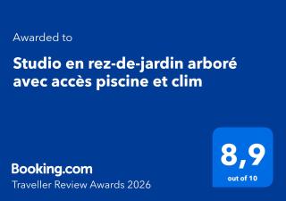 Studio en rez-de-jardin arboré avec accès piscine et clim - 3