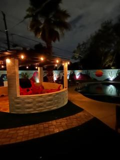 Poolside Paradise Big Backyard Arcade Mural - 4