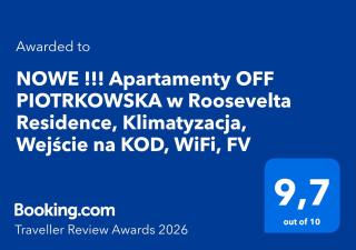 Apartamenty OFF PIOTRKOWSKA w Roosevelta Residence, Klimatyzacja, Wejście na KOD, WiFi, FV - 9