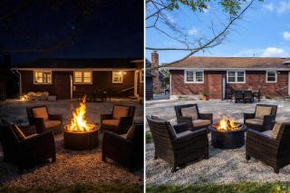 Relaxed Ocean Gate Shore Getaway 3BR with Sofa Bed Fireplace and Parking - 1