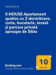 S-HOUSE Apartament spatios cu 2 dormitoare, curte, bucatarie, terasă și parcare privată aproape de Sibiu - 8